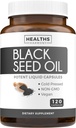 Black Seed Oil - 120 Softgel Capsules Skin Health (No-GMO & Vegan) Cold-Presed Nigella Sativa Producing Pure Black Cumin Seed Oil with Vitamin E - 500mg Cada, 1000mg Por 2 Capsule Serving