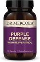 Dr. Mercola Purple Defense - Soporte Antioxidante de alta potencia - con Grape Seed &amp; Skin Extract - Asistencia Cardiovascular & Brain Health - 90 cápsulas