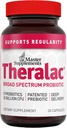Master Supplements Theralac - 30 Capsules - Multi-Strain Probiotic for Optimal Gut Health + Gas &amp; Bloating Relief - Gluten Free - 30 Servings
