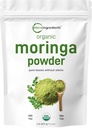 Orgánica Moringa Oleifera Leaf Powder, 2 Libras, Ricas en Antioxidantes e Immune Vitamina, Grandes Superalimentos para Moringa Té, Moringa Drink, India Grown, Vegan