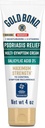 Crema de alivio de la psoriasis multi-síntoma de oro, 4 oz., para picazón, piel de escalar