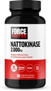 FORCE FACTOR Nattokinase 2000 FU, Suplemento de Nattokinase para la salud cardíaca y la presión arterial, píldoras de circulación sanguínea, no GMO, Vegan, No Gelatin, 90 cápsulas vegetales
