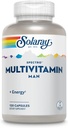 SOLARAY Spectro Multivitamínico para Hombres, Multivitamínico para la Energía y Bienestar General con Saw Palmetto, Pumpkin Seed, Enzymes Digestivos, y Más, Garantía de 60 días, 30 Servimientos, 120 cápsulas
