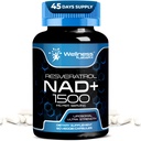 Wellness LABSRX Liposomal NAD Supplement, 1500mg - USA Made, NAD Resveratrol Supplement for Women and Men, NAD+ Support Cellular Health, Energy & Anti Aging - 90 Count