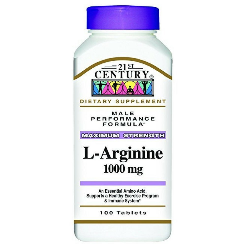 21st Century L-Arginine 1000mg, máxima fuerza 100 ea