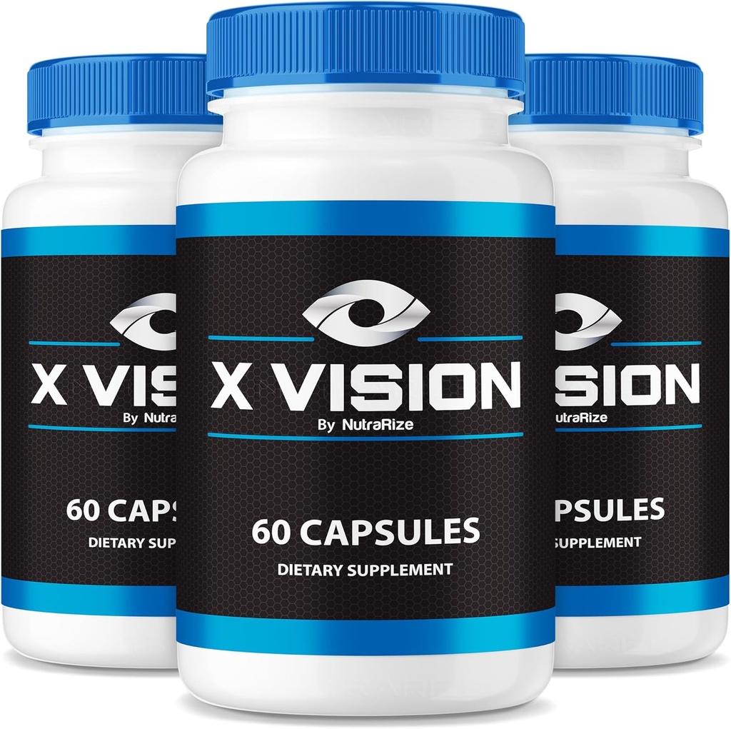 (3 Pack) X Vision Capsules - Tablas oficiales de Fórmula para la salud total de los ojos, XVision Optics Night Vision, All Natural Supplement to Protect Eyesight, Optical Vitamins Support Reviews (180 cápsulas)