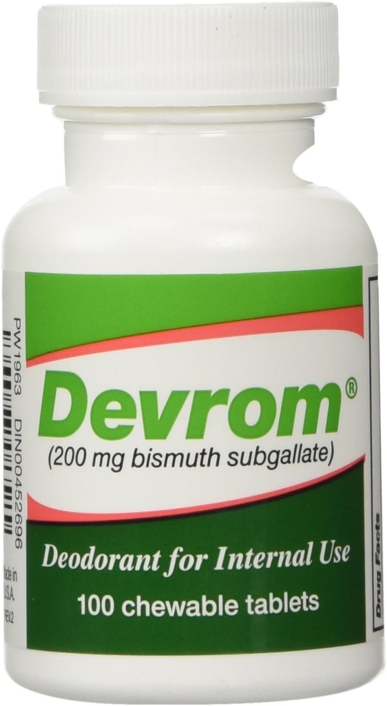 Tablas DEVROM (Desoderante interno)200MG 100chewable tabletas