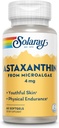 SOLARAY Astaxanthin 4 mg Silencio Antioxidante Silencioso Ojo Saludable, Esquía, Función Cardiovascular &amp; Soporte Conjunto Silencioso 60 Softgels