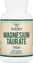 Suplemento de Taurate de Magnesio para Salud Cardiovascular a Niveles de Magnesio Boost (1,500 mg por Serving, 210 cápsulas Vegan) No GMO, Gluten Free, por Suplementos de Madera Doble