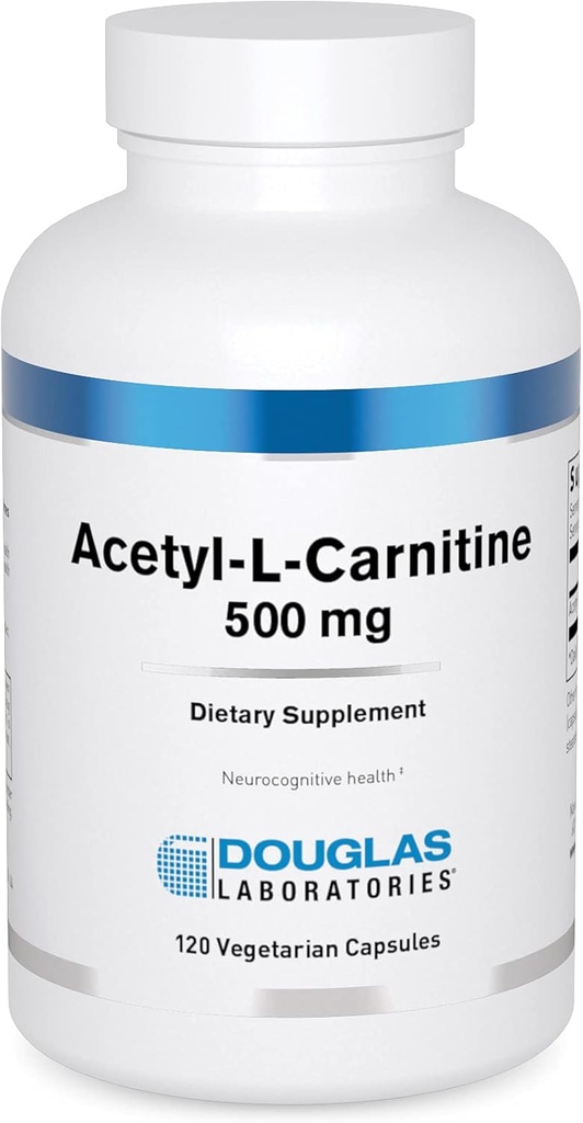 Douglas Laboratories Acetyl L-Carnitine 500 mg  Apoya Función cerebral y nerviosa durante el proceso normal de envejecimiento* ← 120 Capsules