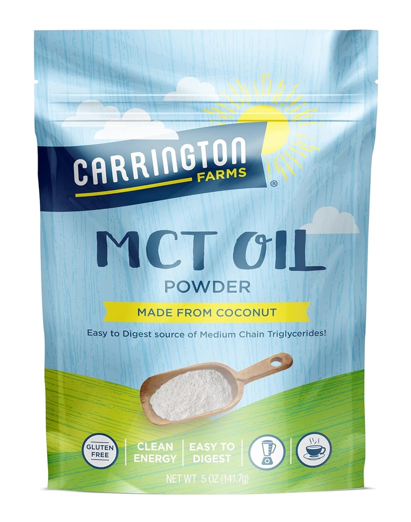 Carrington Farms – Orgánica MCT Oil Powder – Libre de gluten, Hexane Libre – NO GMO – Keto Friendly and Dairy Free