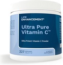 Life Enhancement Ultra Pure Vitamina C Powder - 1,100 mg Acid ascorbic Vitamina C Suplemento - 227 Servimientos