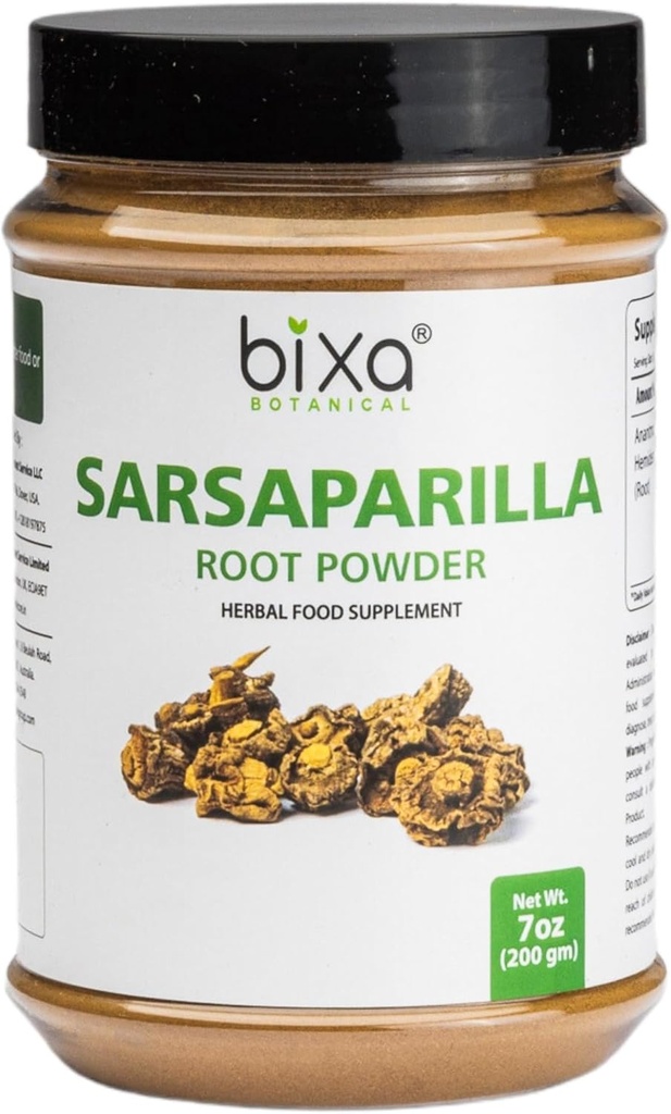 bixa BOTANICAL Sarsaparilla Root Powder ← HEMIDESMUS INDICUS Silencio Anantmool Silencio 200 Grams / 7 OZ Silencio Ayurvedic Herbal Suplemento Silencio Gluten Free, Non-GMO, Steam Treated, Vegan, 100% Pure.