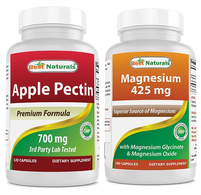 Mejores Naturales Apple Pectin 700 mg &amp; Magnesium Glycinate 425 mg