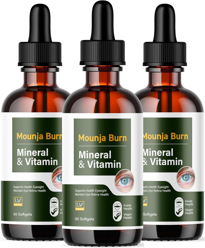 (3 Pack) Mounja Burn Advanced Drops Fórmula 3 Botellas para 90 días