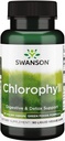 Swanson Chlorophyll - Green Foods Formula Supporting The Body's Natural Cleansing " Deodorizing Process - Promotes Gut Health Support - (90 Liquid Veggie Capsules, 50 mg cada uno)