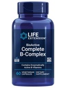 Extensión de vida BioActive Completo B-Complex, Corazón, Cerebro y Nerve Soporte, Energía sana, metabolismo, Complejo B completo, 60 cápsulas vegetarianas