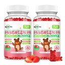 Niños Magnesio Glycinate Gummies, Suplemento Magnesio con L-Theanine, Vitamina B6, D3 para niños y adultos, Magnesio calma para la relajación del sueño,Brain,Bones, Azúcar Fresa libre 120ct