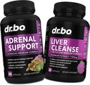Soporte Adrenal Cortisol &amp; Liver Cleanse Detox Suplemento - Adrenal Fatigue Suplementos para Cortisol Health - Liver Gallbladder Care Formula Capsules &amp; Natural Milk Thistle Dandelion Suplementos