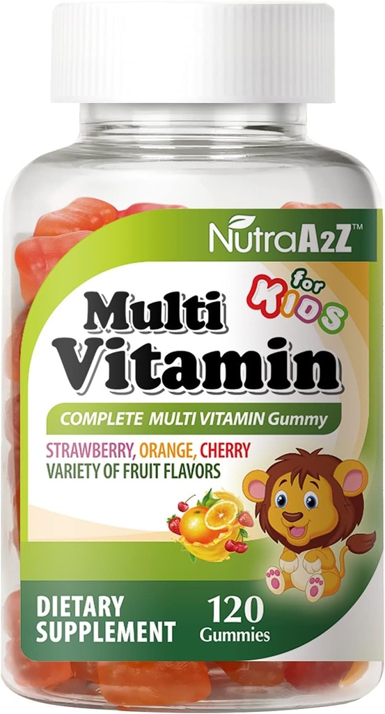 Vitamina Multi para Niños - 120 Conde Suplemento dietético TENIDOVariety Sabores de Deliciousness Afrutados Vitaminas A, B6, B12, C, D y E, Zinc, Folic Acid, Biotin, Iodine, Choline &amp; Calcium
