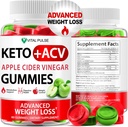 Keto ACV Gummies Advanced Weight Pérdida - ACV Keto Gummies for Weight Pérdida Suplemento Gummy para Mujeres y Hombres - Detox - Apple Cider Vinegar - Apple Flavor