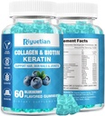Biotin Gummies 15000mcg with Collagen for Adults Women & Men - Hair, Skin & Nails Gummies with Biotin - Collagen for Woman - Vegan, Non-GMO, Hair Vitamins - 60 Count, 1 Pack