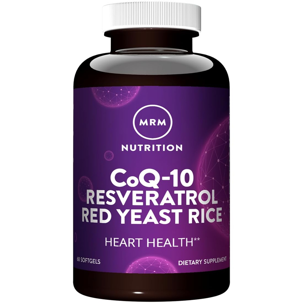 MRM Nutrition CoQ-10 Resveratrol Red Yeast Rice ¦ Apoya Cardiovascular & Heart Health TEN Gluten-Free TEN Non-GMO TEN 30 Softgels