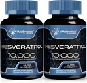 WELLNESS LABSRX Resveratrol 1000mg Capsules - 240 Conde - Japonés Knotweed Extracto Resveratrol - Pack de 2