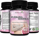 Pueraria Mirifica Cápsulas - Píldoras de aumento del pecho natural para las mujeres - Píldoras de ampliación del pecho - Crecimiento del pecho, Salud vaginal, Alivio de la menopausia, Esquía &amp; Salud del cabello - 90 Cápsulas Veganas