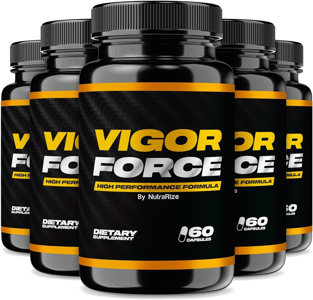 (5 Pack) Fuerza de Vigor para Hombres, Fuerza de Vigor Fórmula de Alto Rendimiento, Fuerza de Vigor Oficial Male Pills 8.50, Ingredientes Premium Para la máxima eficacia, Vigor Force Reseñas VigorForced (300 cápsulas)