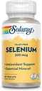 Levadura Solaray libre de selenio 200mcg, cápsulas de selenio para la función tiroidea saludable & soporte inmunológico, suplemento de alta absorción, Vegan, 90 piezas, 90 VegCaps