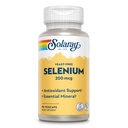 Levadura Solaray libre de selenio 200mcg, cápsulas de selenio para la función tiroidea saludable & soporte inmunológico, suplemento de alta absorción, Vegan, 90 piezas, 90 VegCaps