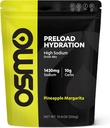 Precarga de Osmo Hidratación Pre Workout Powder Pouch - Incluye Bicarbonato de Alto Sodio, Magnesio, Potasio, Carbs & Vitaminas, Azúcar de caña, Calambres Golpes & Deshidratación - Piña Margarita (Pouch)