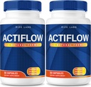 rize labs (2 Pack) Actiflow Capsules, Actiflow Advancedl Suplemento para mejorar el bienestar, Actiflow Maximum Strength Formula, Actiflow Prostate Heath Reviews (120 cápsulas)