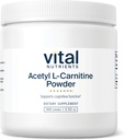 Vital Nutrients Acetyl L-Carnitine Powder  tolera Brain, Memory, and Cognitive Support Supplement* Silencio Vegan Silencio Gluten, Dairy, Soy Free ← Non-GMO Silencio 100 Grams