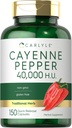 Carlyle Cayenne Pepper Capsules | 40,000 HU | Non-GMO and Gluten Free Supplement