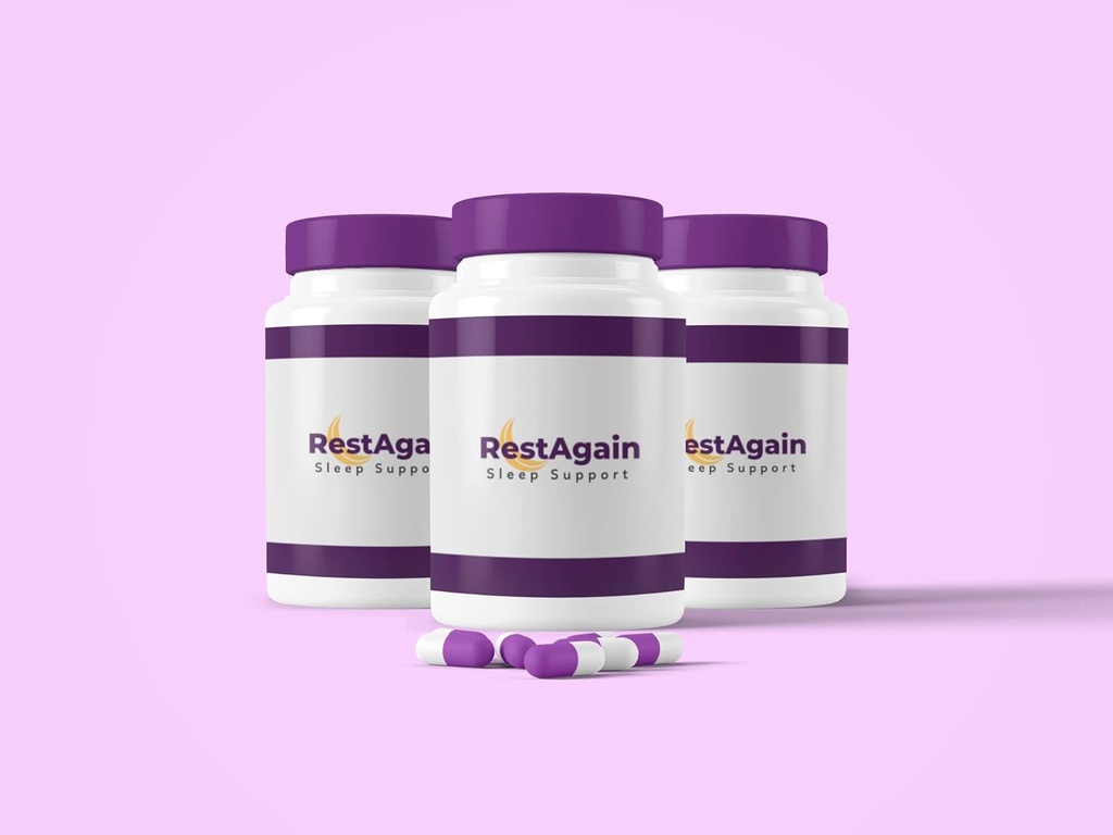 RestAgain Sleep Support - 90 capsules, Melatonina, GABA, Magnesium, L Theanine, Ashwagandha y Más