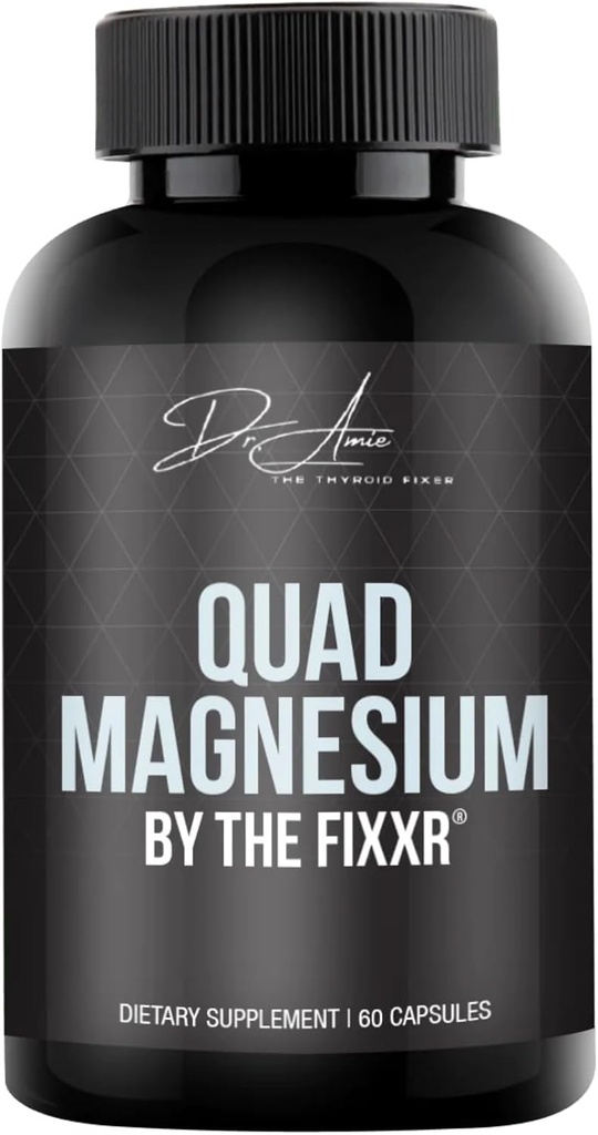 Magnesio Cuádruple por Dr. Amie Silencio 4 Formas de Magnesio 500 mg por Serving Silencio Formulado con Aquamin para ayudar con la digestión y la absorción peru 30 Day Supply, 60 cápsulas