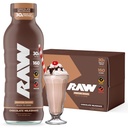 RAW Listo para beber Protein Shake, Chocolate - RTD Protein Bebidas con Grass-Fed Whey Protein Isolate for Post-Workout - Zero-Sugar &amp; Gluten-Free Meal Replacement Drink &amp; Breakfast Shake, 12 Fl Oz