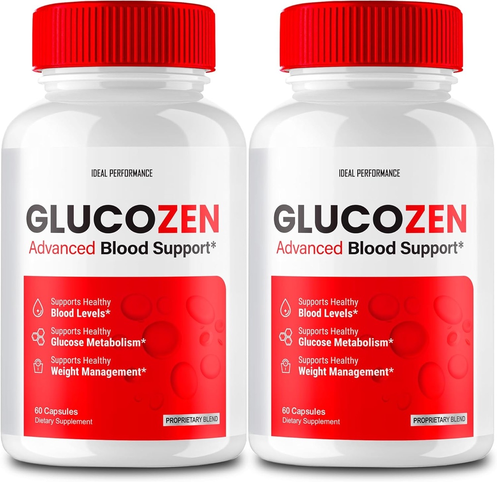 Glucozen Capsules, Glucozen Support Supplement Pills - Maximum Strength, Glucozen Health & Wellness Capsules, Glucozen All Natural Formula Pills, Gluco Zen Health Capsules Reseñas (2 Pack)