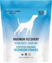 Om Mushroom Matrix Recuperación Máxima Mushroom Pet Suplemento Polvo, Apoyo Salud Optimal &amp; Cuidado Superior para perros & gatos, 200 gramos, 7.1 oz