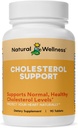 Natural Wellness Cholesterol Support – Suplemento Herbal " Nutriente para los niveles saludables del colesterol, función cardíaca, salud de la arteria " Circulación – soporte cardiovascular Fórmula – 90 Tabletas
