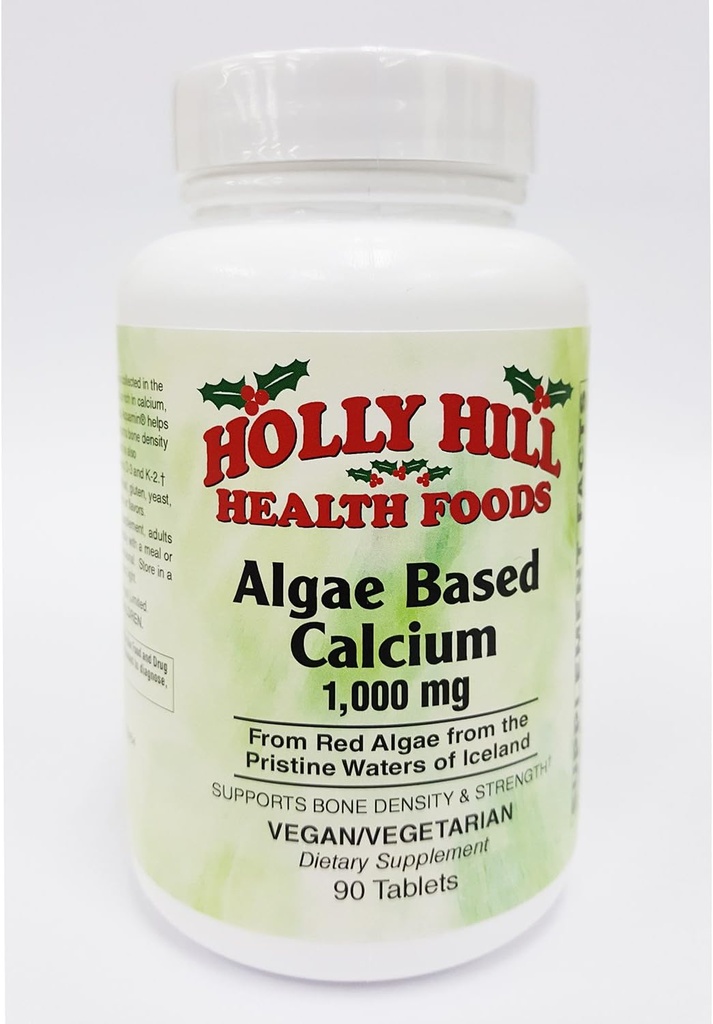 Holly Hill Health Foods Algae Based Calcium 1,000 mg, 90 Tablets