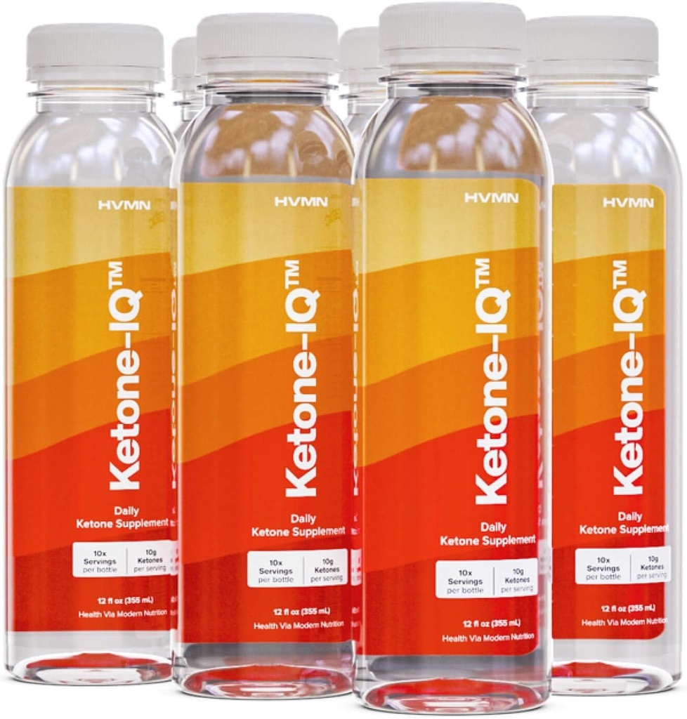 Ketone-IQ - Obtener su combustible de Ketones. Sin azúcar, sin sal, sin cafeína. 60 Sirviendo de cetonas bebibles a niveles de Ketone rápidos. Nueva fórmula mejorada! (6 ct)