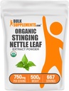 BulkSupplements.com Extracto de Nettle Stinging Ecológico - Extracto de Hoja, Suplemento Herbal - Vegan & Gluten Gratis, 750mg por Serving, 500g (1.1 lbs) (Pack of 1)