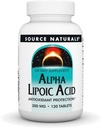 Fuente Naturales Ácido Lipoico alfa 200 mg Apoyo Metabolismo Sugar saludable, Función del hígado & Generación de energía - 120 Tabletas