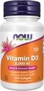 AHORA Suplementos de alimentos, vitamina D-3 2,000 UI, alta potencia, soporte estructural*, 240 Softgels