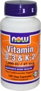 Vitamina D-3 " K-2 120 VegiCaps (Pack of 2)