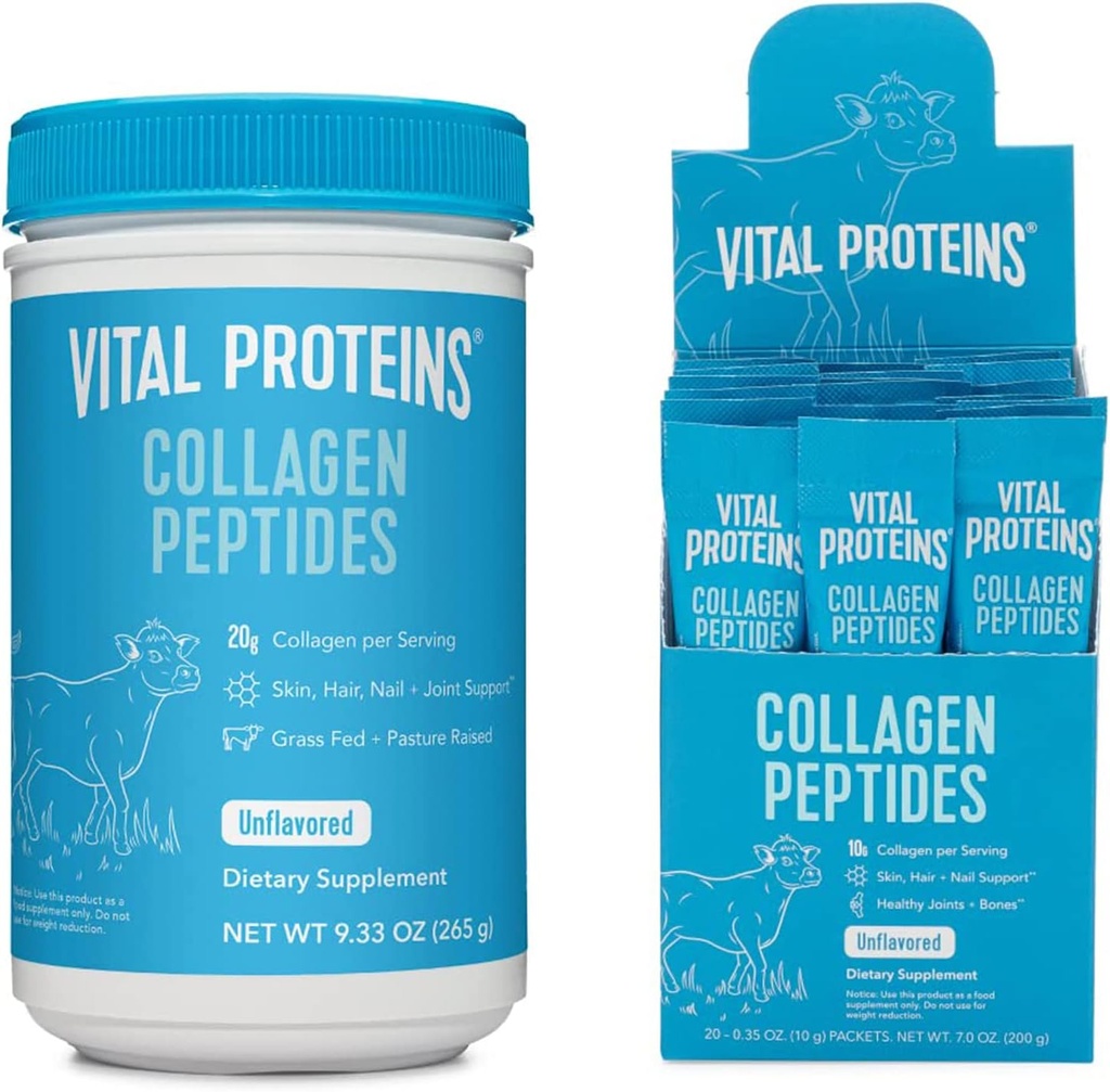 Proteínas Vital Collagen Peptides Polvo Desarrollado 9.33 OZ+ 20 Conde Stick Pack