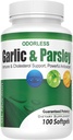Todo-Natural Ajo sin olor y Parsley Detox Suplemento Softgels, 100 Softgels